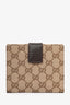 Gucci Brown Canvas/Leather Monogram Web Horsebit Wallet