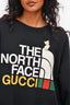 Gucci X The North Face Black Logo Kitten Printed Sweater Size M