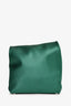 Alexander Wang Green Satin Logo Embroidered Clutch