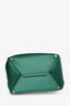 Alexander Wang Green Satin Logo Embroidered Clutch