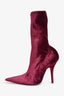 Balenciaga Purple Velvet Sock Boots Size 36