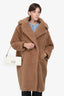 Max Mara Brown Alpaca "Teddy" Coat Size Small