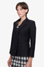 Celine Black Diamond Texture Blazer Size 38