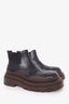 Bottega Veneta Black/Brown Leather Tire Chelsea Boots