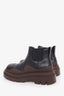 Bottega Veneta Black/Brown Leather Tire Chelsea Boots