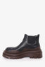 Bottega Veneta Black/Brown Leather Tire Chelsea Boots