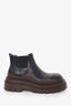 Bottega Veneta Black/Brown Leather Tire Chelsea Boots