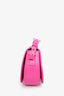 Versace Pink Leather Greca Goddess Shoulder Bag With Strap