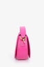 Versace Pink Leather Greca Goddess Shoulder Bag With Strap