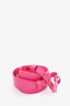 Versace Pink Leather Greca Goddess Shoulder Bag With Strap