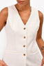 Favorite Daughter White Button Down Vest Top Size S