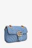 Gucci Blue Denim Pearly Mini Marmont Shoulder Bag