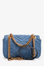 Gucci Blue Denim Pearly Mini Marmont Shoulder Bag