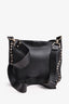 Valentino Black Grained Leather Rockstud Small Messenger Bag