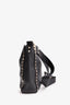 Valentino Black Grained Leather Rockstud Small Messenger Bag