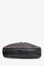 Valentino Black Grained Leather Rockstud Small Messenger Bag