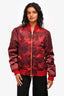 Moncler Red Camouflage Nylon Bomber Jacket Size 2 Mens