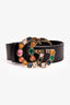 Gucci Black/Multicoloured Embellished GG Marmont Belt Size 90