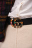 Gucci Black/Multicoloured Embellished GG Marmont Belt Size 90