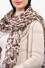 Alexander Mcqueen Silk Brown Leopard Print Scarf