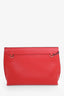 Strathberry Red Leather Chain Shoulder Bag