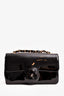 Pre-Loved Chanel™ 2002/03 Black Patent Mini Camellia Flap Crossbody