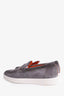 Santoni Grey Suede Atlantis Loafers Size 10.5 Mens