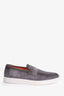 Santoni Grey Suede Atlantis Loafers Size 10.5 Mens