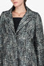 Marni Black/Blue Tweed Coat Size 42