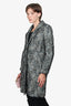 Marni Black/Blue Tweed Coat Size 42