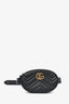 Gucci Black Chevron Leather Marmont Belt Bag