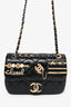 Pre-Loved Chanel™ 2022C Black Lambskin Coco Clip Charms Two-Tone CC Mini Flap Bag