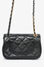 Pre-Loved Chanel™ 2022C Black Lambskin Coco Clip Charms Two-Tone CC Mini Flap Bag