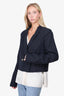 Jason Wu Black Linen Single Breast Blazer Size L