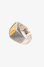 David Yurman Sterling Silver/22K Yellow Gold Petrvs Horse Signet Ring Size 10