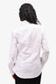 Nili Lotan White Long Sleeve Embroidered Button Down Top Size S