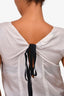 Marni White Sheer Silk Sleeveless Top with Bow Detail Size 38