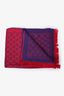 Gucci Red GG Monogram/Navy Wool Scarf