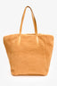 Loro Piana Mustard Yellow Shearling/Leather Large 'Sesia' Tote Bag