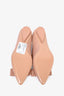 Salvatore Ferragamo Nude Leather Bow Pointed Toe 'Sella' Flats Size 5.5