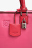 Loewe Pink Duo-Toned Amazona Top Handle With Strap