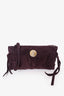 Gucci Burgundy Suede Medium Hysteria Clutch