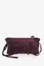 Gucci Burgundy Suede Medium Hysteria Clutch