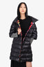 Missoni Black Down Quilted Knit Sleeve Puffer Coat Size 42