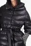 Missoni Black Down Quilted Knit Sleeve Puffer Coat Size 42