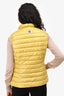 Weekend Max Mara Yellow Thin Puff Vest Size 8