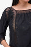 Ulla Johnson Black Floral Lace Detailed Top Size S