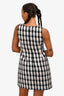 Maje Black/White Sleeveless Square Neck Dress Size 40