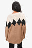 Sandro Cream/Taupe Wool Crewneck Sweater Size 1