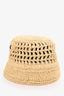 Prada Beige Raffia Bucket Hat